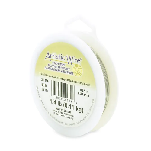 Miniatura 13 de Artistic Wire, Alambre de acero inoxidable calibre 18, 57 pies