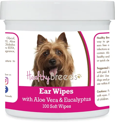 Miniatura 112 de Healthy Breeds Pastor alemán, silla de montar, toallitas de limpieza de oídos con aloe y eucalipto para perros, 100