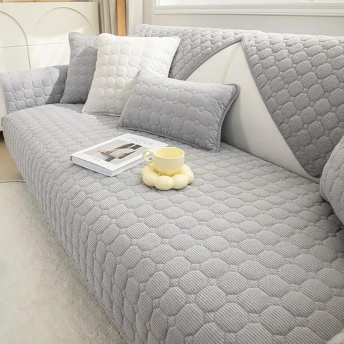Miniatura 5 de JIAN YA NA Funda para Sofá Seccional, Divertida Funda de Chenilla Difusa para Sofá, Protector de Muebles Antideslizante para Mascotas y Niños, Sofá