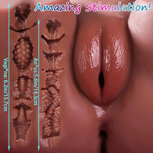 Miniatura 4 de Muñeca sexual realista para hombres, masturbador masculino de coño de bolsillo anal virgen con vagina virgen apretada y anal, juguete sexual