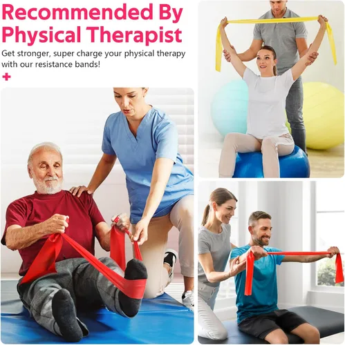 Miniatura 3 de Bandas de resistencia para entrenamiento, bandas de ejercicio para terapia física, estiramiento, recuperación, pilates, rehabilitación