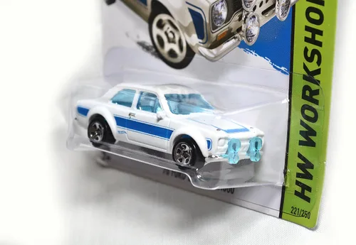 Miniatura 2 de Hot Wheels, 2015 Ford Escort HW Taller, '70 RS1600 [Blanco] Die-Cast Vehicle # 221/250