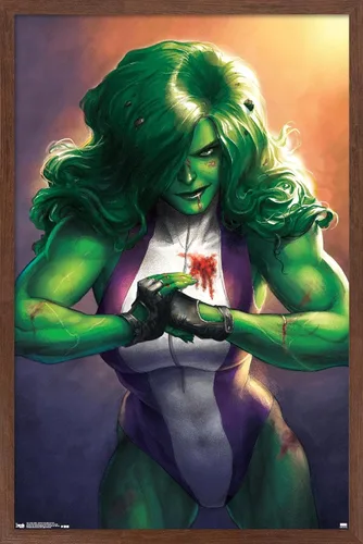 Miniatura 17 de Trends International Marvel Comics - She-Hulk - Totally Awesome Hulk - Póster de pared con portada #4, 14.725 x 22.375 pulgadas, versión enmarcada
