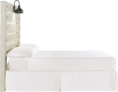 Miniatura 4 de Signature Design by Ashley Perno de metal ajustable en base de cama con deslizadores protectores de suelo, Queen, color negro