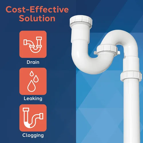 Miniatura 3 de PlumbCraft Kit Completo de Instalación de Triturador de Basura de 1.5 pulg. DE Diámetro Exterior Blanco 7027450, Tubos de Drenaje de Fregadero