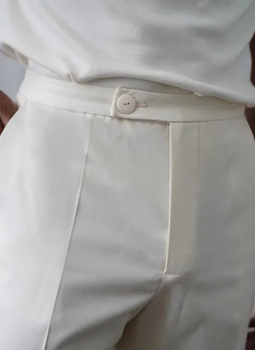 Miniatura 7 de Know Me - Camisa polo de manga corta para hombre y pantalones acampanados ajustados con patrón de costura, código de diseño ME2035, tallas
