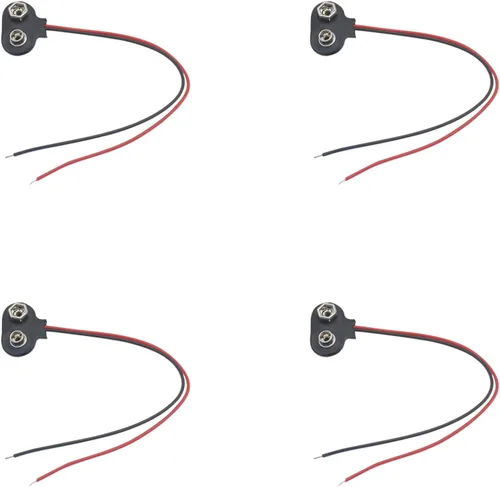 Miniatura 7 de 4 unids 9V Batería Snap a PH 2.0 Cable T Tipo 9V Clip de batería Conector con 5.9 in Cable de plomo