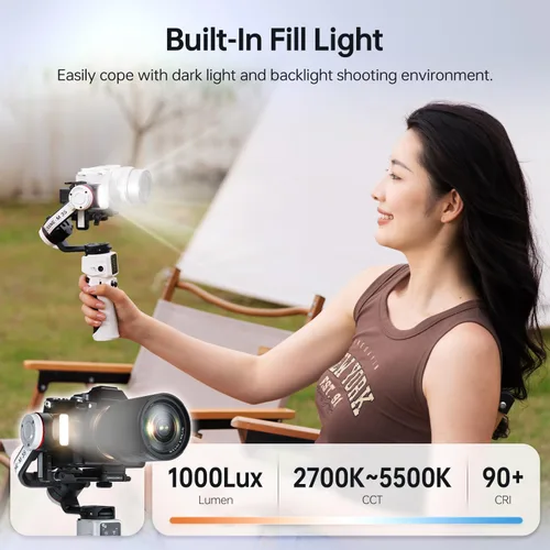 Miniatura 4 de Zhiyun Crane M3S Combo Gimbal Stabilizer for Cameras, Built-in Fill Light, Bluetooth Control, Vertical Shooting, Compatible with Mirrorless Cameras