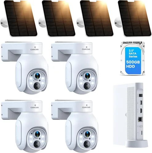 Cámaras de seguridad solares inalámbricas para exteriores, cámaras solares 2K para seguridad del hogar, sistema de cámara de seguridad inalámbrica