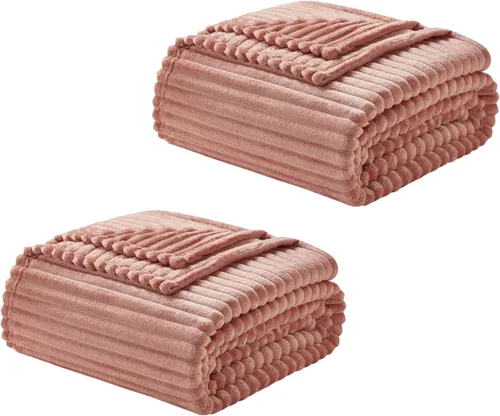 Miniatura 25 de Nestl Manta azul tamaño Queen para cama - Mantas acogedoras y cálidas para mujeres, mantas de felpa grande de vellón para niñas, azul piedra, 90 x