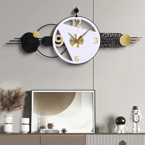Miniatura 10 de Reloj de pared redondo de 10 pulgadas, funciona con pilas, de cuarzo, sin tictac, decorativo, analógico, para apartamento, sala de estar