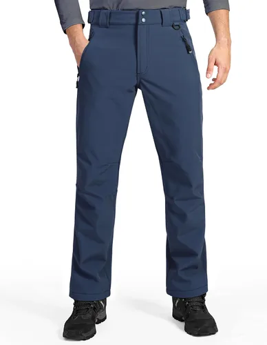 33,000ft Pantalones de esquí de invierno para hombre, con forro polar, cálidos, impermeables, aislados para snowboard, trabajo al aire libre,