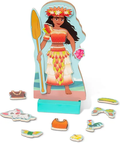 Miniatura 10 de Melissa & Doug Disney Belle - Juego de muñecas magnéticas de madera para disfrazarse (más de 30 piezas)