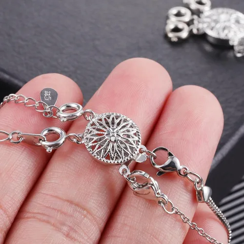 Miniatura 3 de Separador de collar para capas de oro blanco sin enredos, joyería de seguridad, collar de capas, separador de cierres para múltiples collares