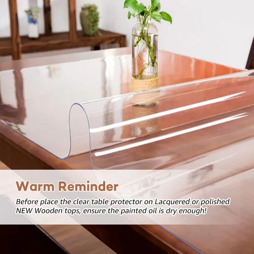 Miniatura 3 de RostiKong Protector de escritorio transparente de 20 x 36 pulgadas, almohadilla protectora para mesa, forro protector rectangular de plástico