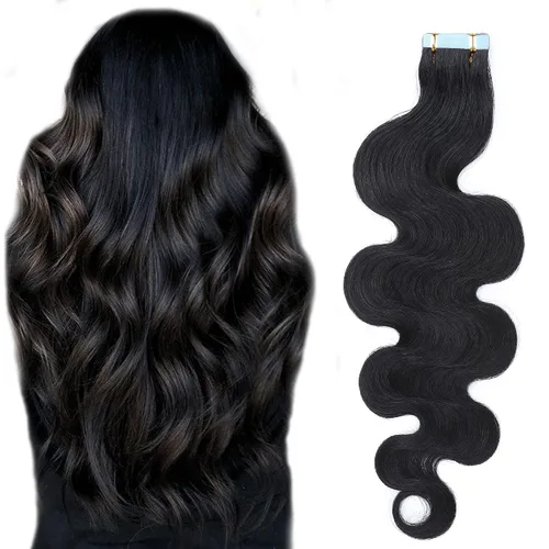 Miniatura 33 de Extensiones de cabello Sego, cabello humano estilo remy, con cinta adhesiva, lacio, cinta adhesiva de entramado tipo piel, sin costuras, invisible