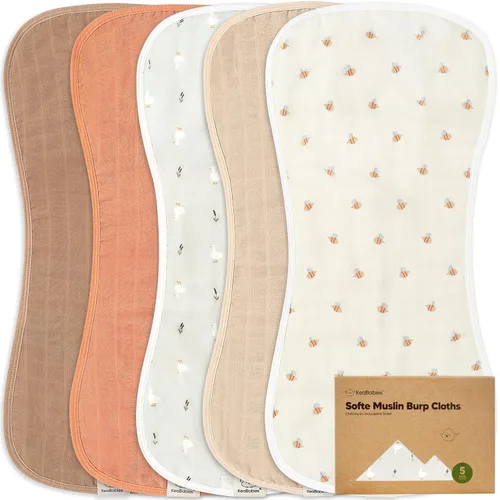 Miniatura 27 de Paquete de 5 paños de muselina para eructos para bebé, niño, niña, trapos muy absorbentes para bebés, 8 capas de viscosa derivada de toalla