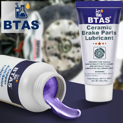 Miniatura 7 de BTAS Grasa de pinza de freno para lubricante de freno de disco, lubricante de pasador de pinza, grasa de cerámica sintética de silicona de alta