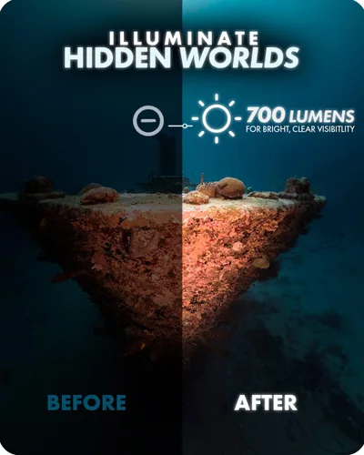 Miniatura 3 de Movo DiveRig2 XL - Equipo de buceo con luz LED impermeable – Compatible con GoPro HERO, HERO5, HERO6, HERO7, HERO8, HERO9, HERO10 y cámara de acción