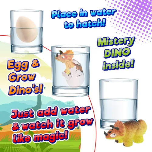 Miniatura 3 de JA-RU Dino World - Huevos de dinosaurio para eclosionar, juguetes de cultivo de agua para niños (1 huevo) huevo sorpresa de dinosaurio. Juguetes