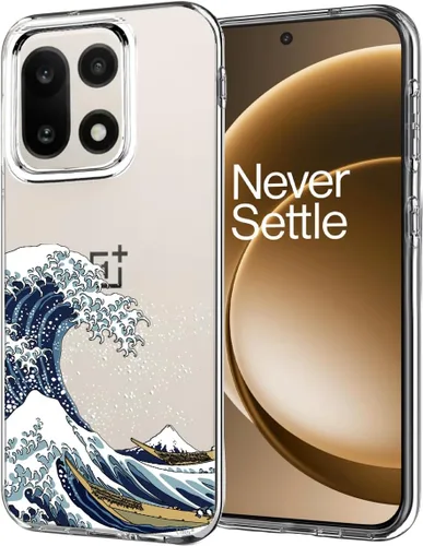 Miniatura 13 de Unov Funda compatible con OnePlus 15R 5G transparente con diseño de TPU suave absorción de golpes, diseño delgado en relieve, cubierta trasera great