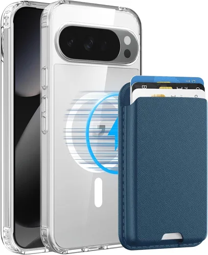Miniatura 10 de Funda magnética para Google Pixel 9A, cartera magnética desmontable con tarjetero [compatible con MagSafe] de grado militar, a prueba de golpes