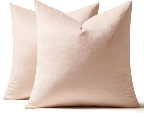 Miniatura 75 de MIULEE Fundas de almohada de terciopelo de 22 x 22 pulgadas, paquete de 2 unidades, color negro, fundas de cojín cuadradas decorativas súper suaves