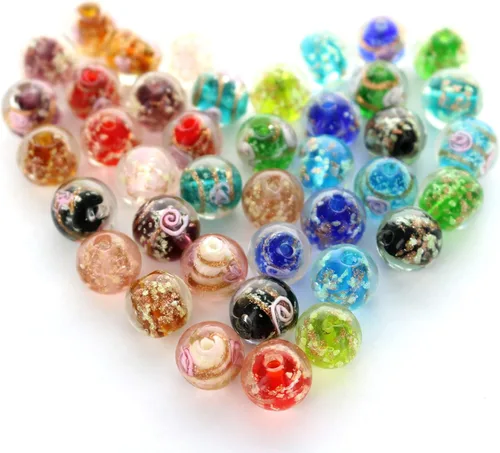 Miniatura 10 de Artsy Crafts - 60 cuentas surtidas de luciérnaga que brillan en la oscuridad de 0.472 in (0.472 in), cuentas de vidrio luminosas para hacer joyas