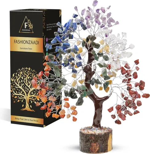 Miniatura 19 de FASHIONZAADI Árbol de la vida de 7 chakras, cristales y piedras curativas, regalos de cumpleaños para mujeres, árbol de cristal para energía