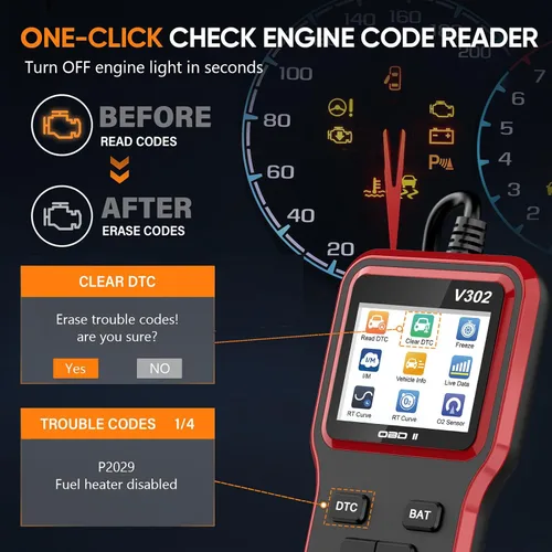 Miniatura 4 de Escáner OBD2 con probador de batería, lector de código de vehículo para comprobar la luz del motor, Plug and Play, herramienta de diagnóstico