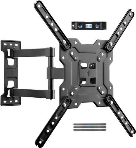 Suptek Soporte de pared para TV con movimiento completo, giratorio e inclinable para la mayoría de televisores de 23 a 55 pulgadas, hasta 25 kg,