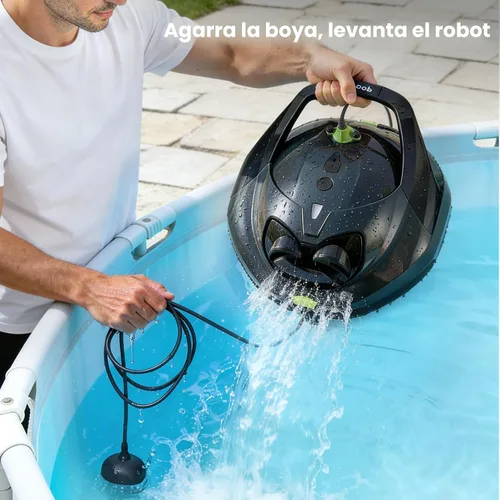 Miniatura 11 de Pooloob PF1 - Aspirador inalámbrico para mantenimiento diario de la piscina, limpieza de piso solo para piscinas sobre el suelo, triple filtración
