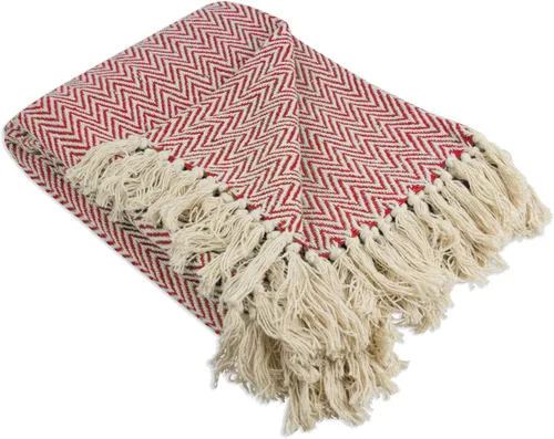 Miniatura 12 de DII Chevron Throw Collection Maneja de mano de algodón, 50x60, alcachofa