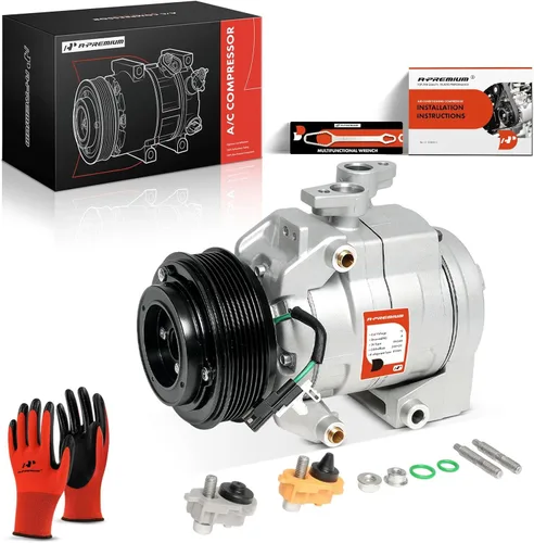 A-Premium Compresor de CA con embrague compatible con Ford F-250 F-350 Super Duty 6.2L 2017-2022, F-450 Super Duty 6.8L 2017-2019, F-550 Super Duty