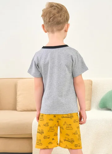 Miniatura 4 de Pijamas para niños, 100% algodón, 2 piezas, manga corta, conjunto de ropa de dormir de verano para niños, 3t-10t