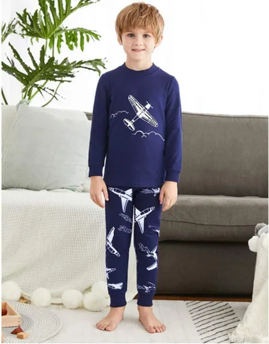 Miniatura 16 de Little Hand Pijamas para niños pequeños, Monster Truck 100% algodón, dinosaurio para niños, 2 piezas, ropa de dormir, conjuntos de ropa de dormir