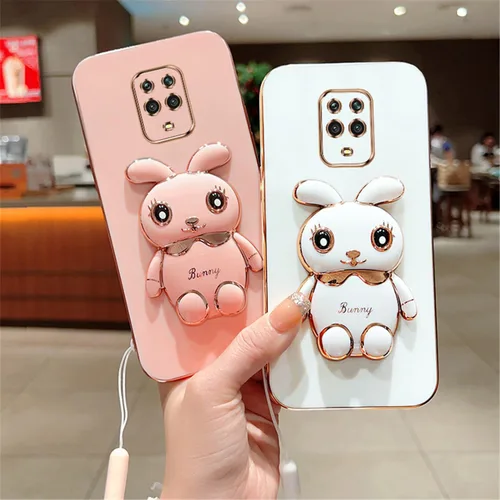 Miniatura 2 de Funda compatible con Redmi Note 9S Funda de teléfono TPU Silicona Soporte galvanizado Suave Durable Caída Protección a prueba de golpes para Redmi 7