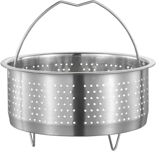 Miniatura 10 de DOITOOL Cesta de vapor de acero inoxidable para olla, 8.65 pulgadas/8.7 in, cesta de vapor para verduras, estante para cocinar al vapor con asa