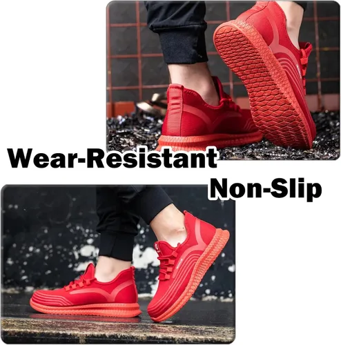 Miniatura 6 de ISOOUS Zapatos de punta de acero para hombres y mujeres zapatos de trabajo indestructibles zapatos de seguridad ligeros antideslizantes zapatos