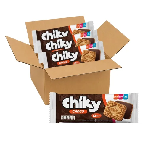 Chiky Galletas de Chocolate Fudge, crujientes y dulces, centro de crema suave, textura crujiente que se derrite en cada bocado, 16.9 onzas, 1 caja