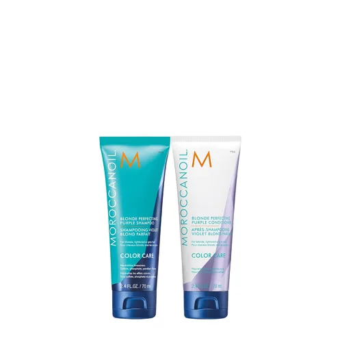 Miniatura 10 de Moroccanoil Paquete de champú y acondicionador morado perfeccionador rubio