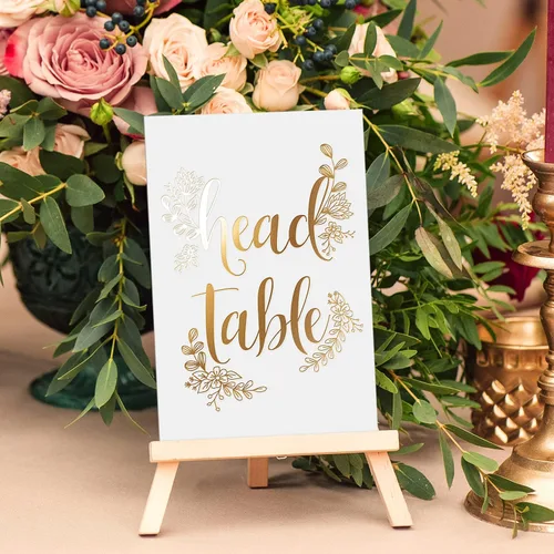 Miniatura 4 de Sweetzer & Orange - Números de mesa dorados para bodas – 1 a 25 elegantes tarjetas de mesa para bodas, bar mitzvah, decoraciones de quinceañera