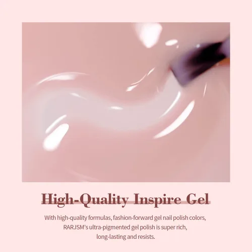 Miniatura 6 de RARJSM - Esmalte de uñas en gel, color rosa cremoso, tono de piel neutro translúcido, 15 ml, requiere secado con lámpara UV o LED, manicura francesa