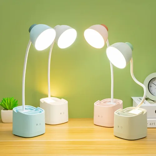 Miniatura 2 de Fantasee Lámpara LED de escritorio, 3 modos de iluminación, regulable al tacto, 9 de brillo, lámpara de mesa con batería recargable con soporte
