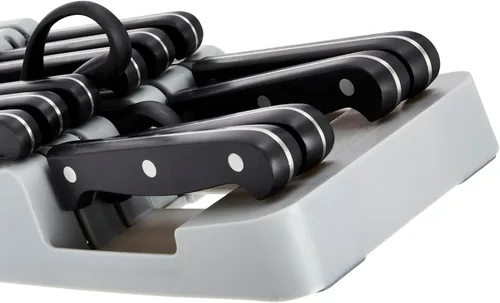 Miniatura 3 de GoodCook Juego de cuchillos de cocina de acero inoxidable de alto carbono con bloque de almacenamiento en el cajón, el juego incluye seis cuchillos