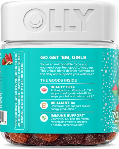 Miniatura 7 de OLLY - Gomita multivitamínica para adolescentes, apoyo para la piel saludable y el sistema inmunológico, 15 vitaminas esenciales, biotina, zinc