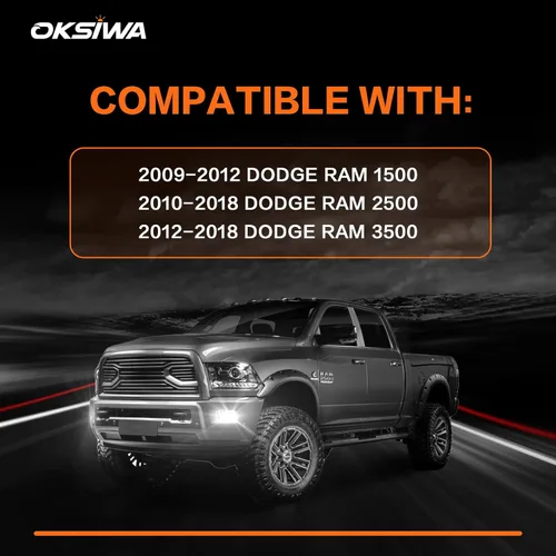 Miniatura 2 de Luces antiniebla LED para Dodge Ram 1500 2009-2012, Dodge Ram 2500 2010-2018, Dodge Ram 3500 2012-2018 Reemplazo de luces antiniebla