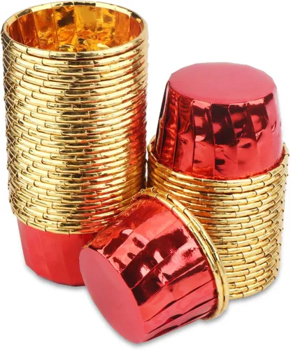 Miniatura 8 de EUSOAR Vasos para hornear, 50 forros para cupcakes de 3.5 onzas, forros para magdalenas de Navidad, envoltorios de cupcakes, papel para magdalenas
