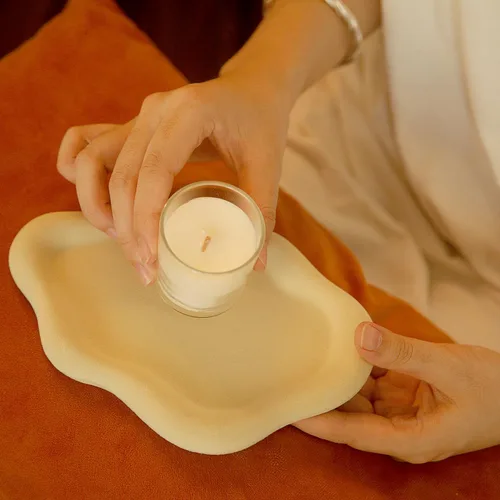 Miniatura 9 de Bandeja de joyería para mujer, soporte para platos para anillos, placa de cerámica única en forma de nube, cosas lindas, decoración de habitación