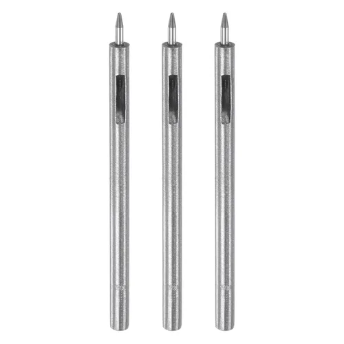 Miniatura 46 de HARFINGTON 2 piezas de perforador de cuero de 0.031 in recto, redondo, ojal, remache a presión, fijador para cuero, artesanía, ropa, bolso, cortina